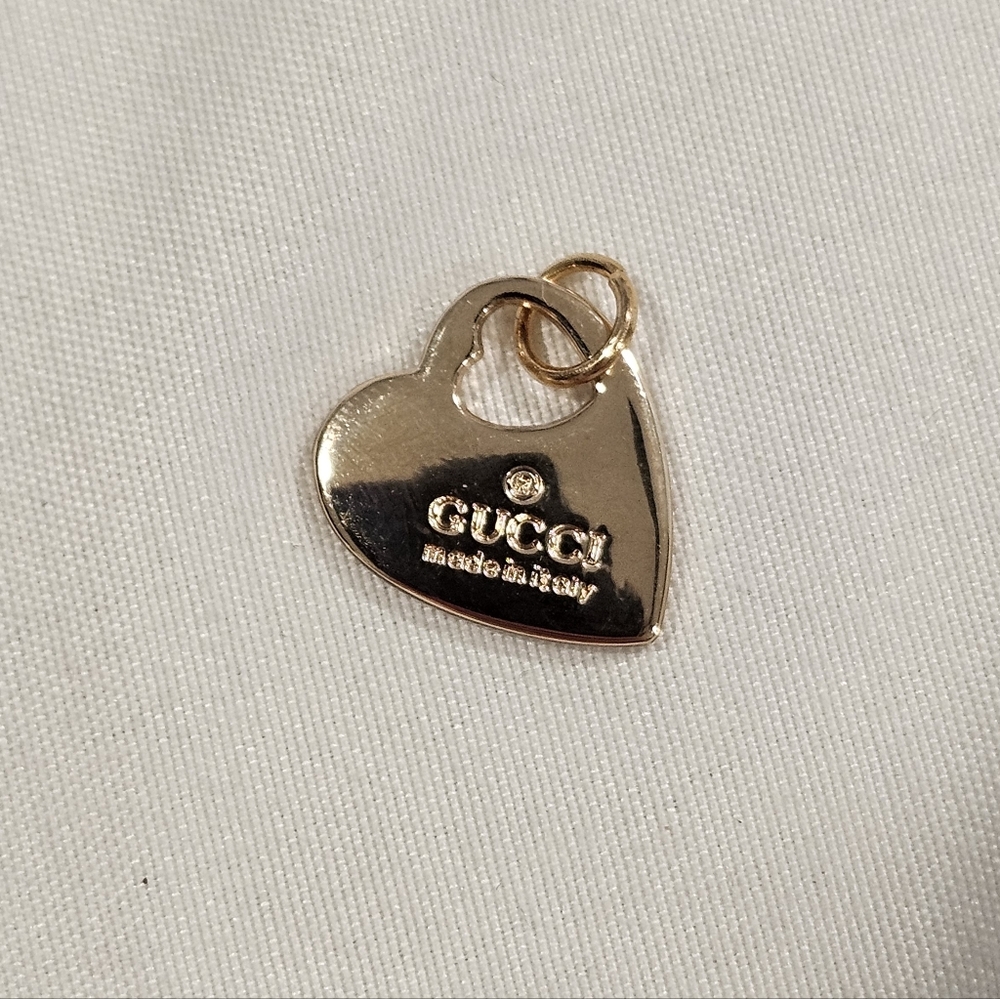 Gucci Light Gold Heart Replacement Pull Pendant Charm